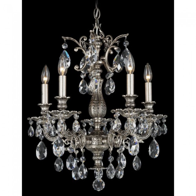 Five-Light Clear Spectra Crystal Chandelier, 18W x 21.5H x 18D