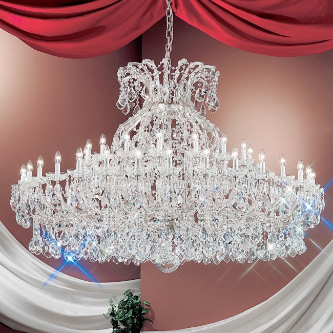 84 Light large Maria Theresa Chandelier in polished chrome