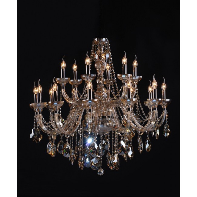 traditional crystal Chandelier in cognac color