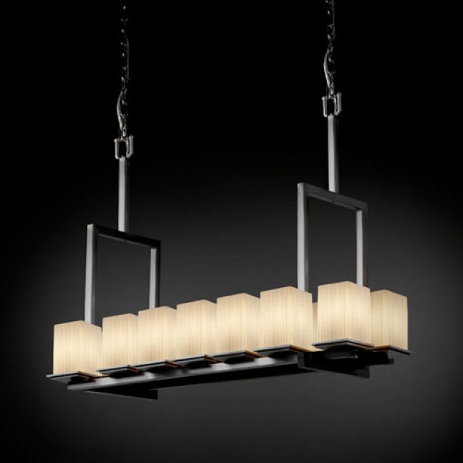 Fusion Montana 14-Light Brushed Nickel Tall Bridge Chandelier