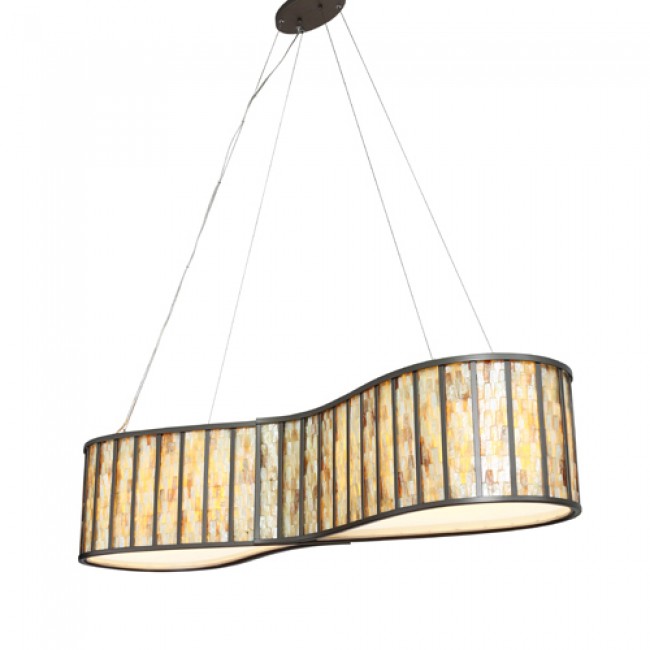 Bronze Six Light Linear Pendant