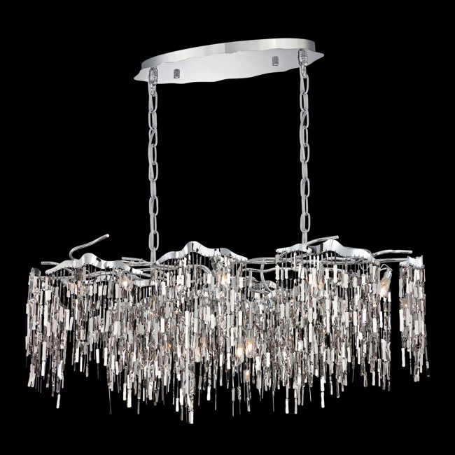 Eurofase Lighting Elfassy Chrome 19-Inch 12-Light Chandelier