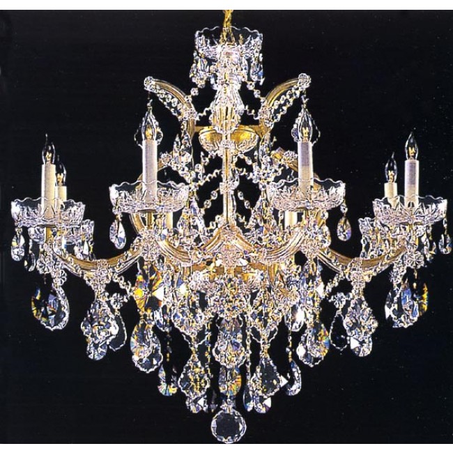 Gold plated Maria Theresa chandelier dressed with chinese number one crystal