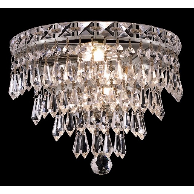 3 Light crystal wall sconce