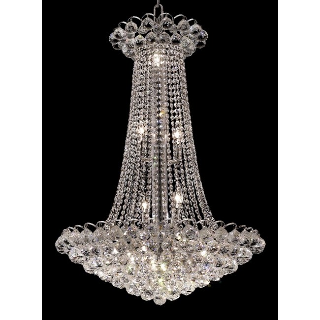 15 Light crystal chandelier chrome plated