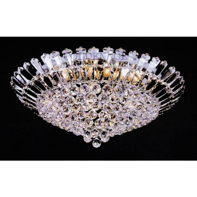 18 Light Crystal flush mount ceiling light with chrome finish