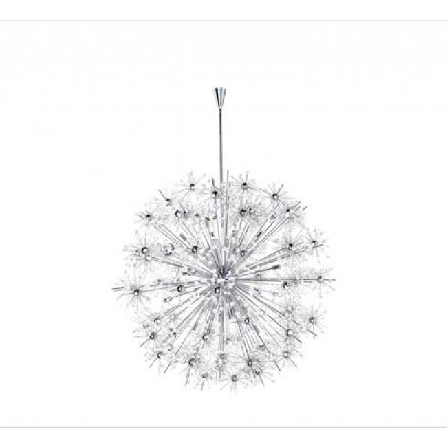 Chrome 40-Light Single-Tier Chandelier