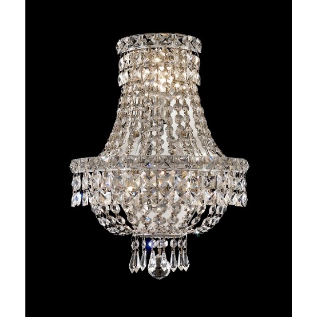 3 Light crystal wall sconce