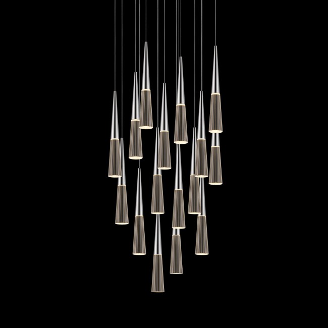 Polished Chrome 16-Light LED Pendant