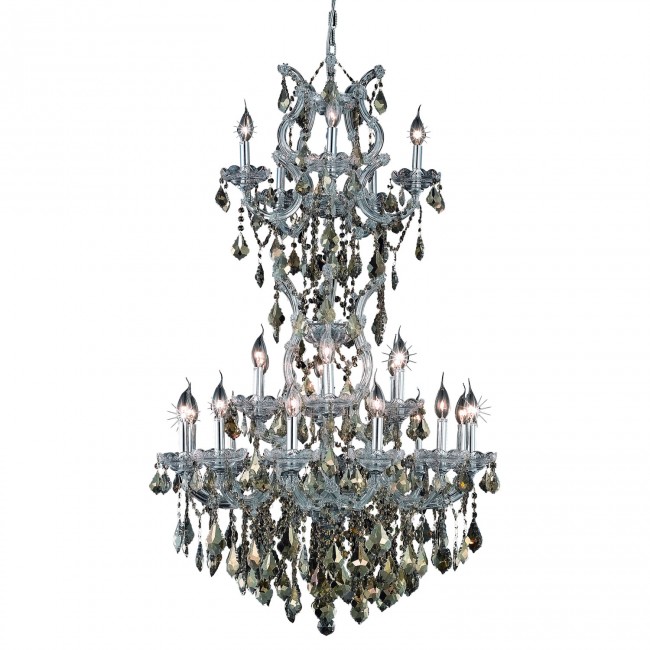 Elegant Lighting Maria Theresa Chrome Twenty-Five Light 30-Inch