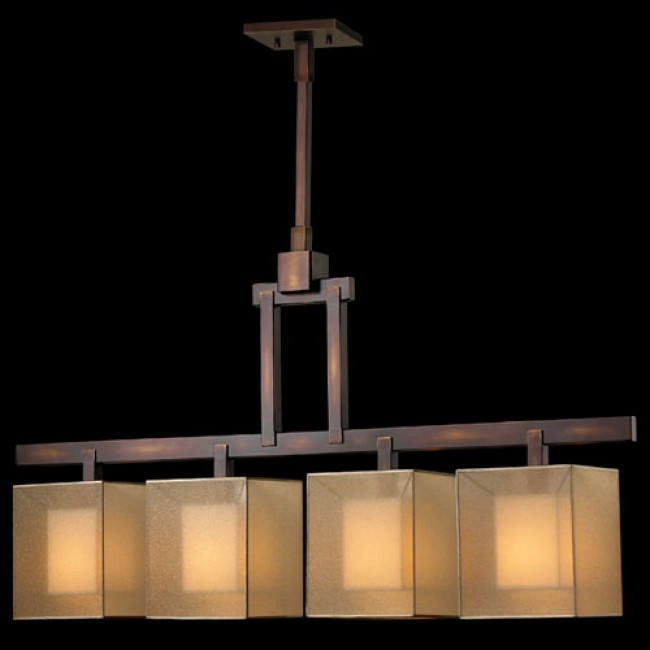 Four-Light Island Pendant in Bourbon Finish