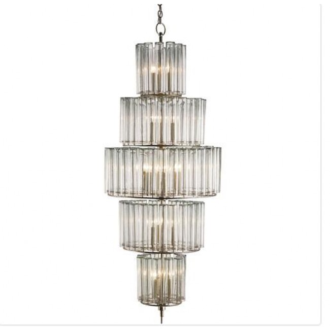 Silver Leaf 18-Light Chandelier