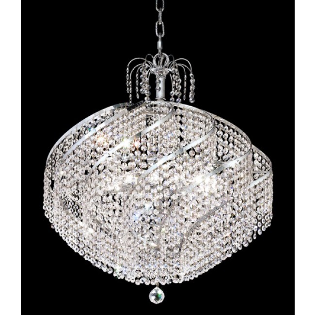 15 Light crystal chandelier in chrome finish