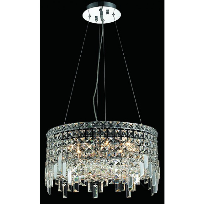 12 light polished chrome Contemporary Crystal Chandelier 