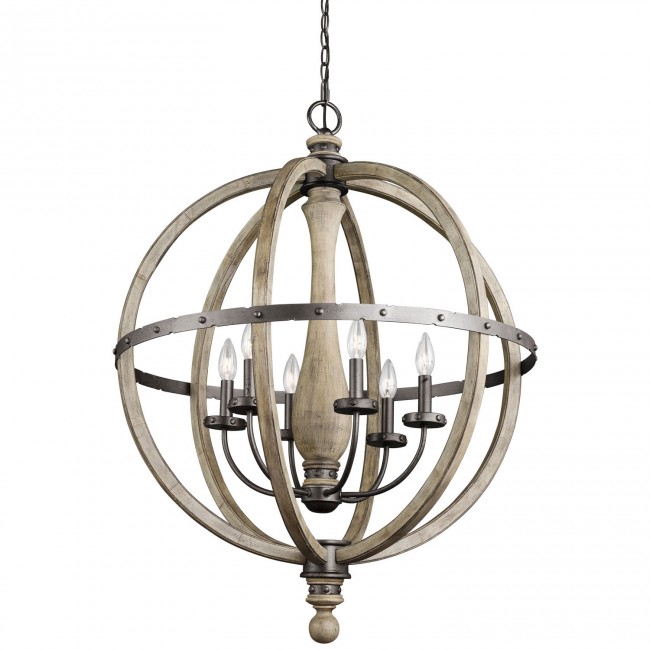 Antique Gray Six Light Pendant