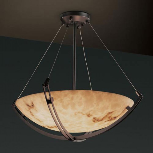 Design Group LumenAria 36-Inch Bowl 6000 Lumen LED Pendant with Crossbar