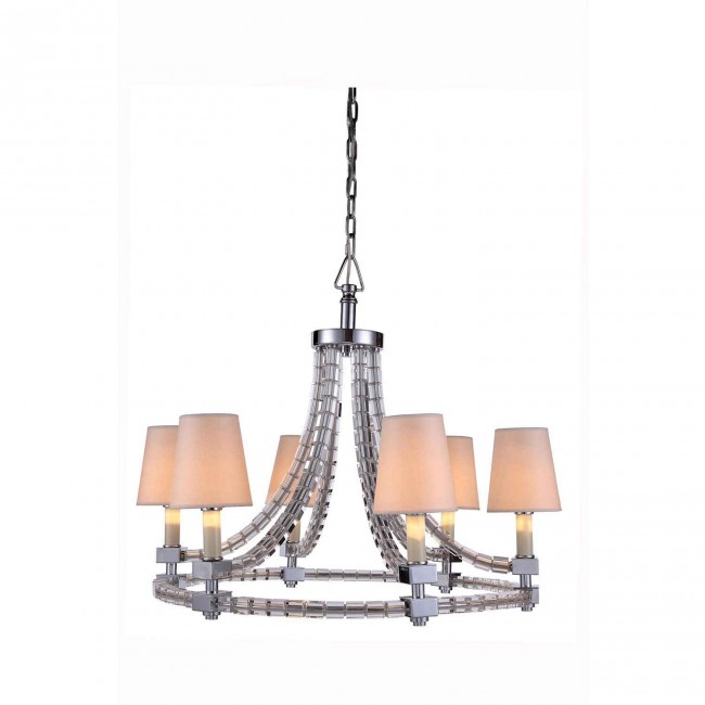  Polished Nickel Twenty-Nine-Inch Chandelier
