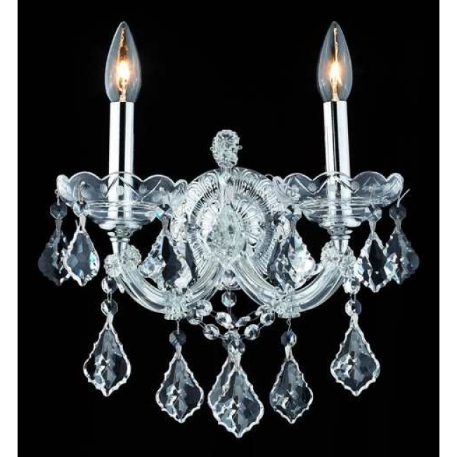 2 Lights crystal wall sconce