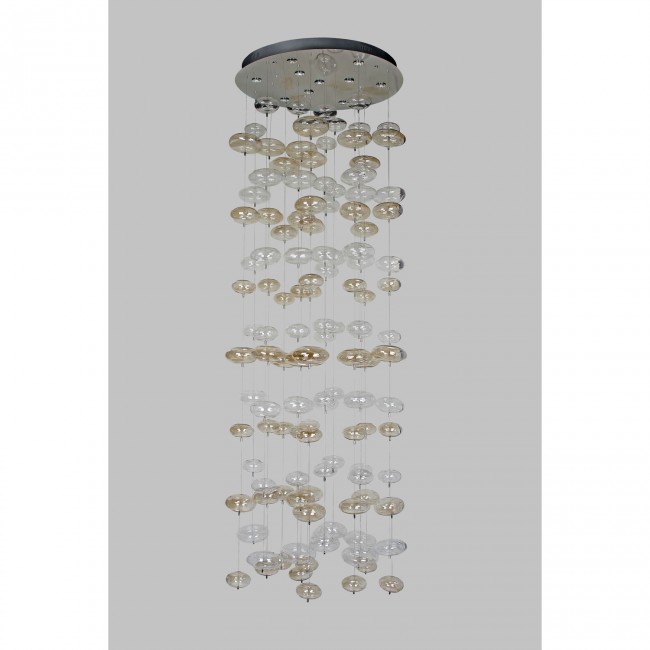 Coldwater St. Smoke Ten-Light Flush Mount Pendant