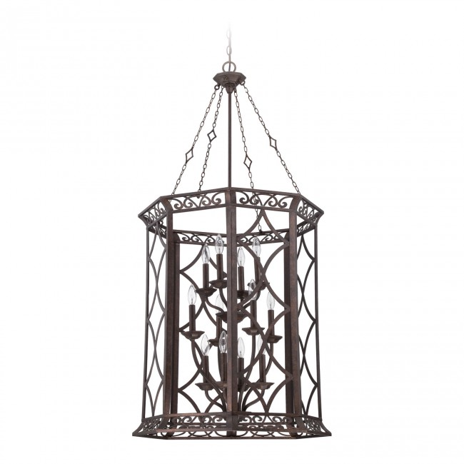 Peruvian Bronze 12-Light Foyer Pendant