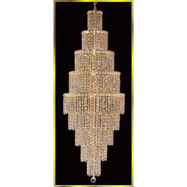 18 lights crystal chandelier in gold plated finish