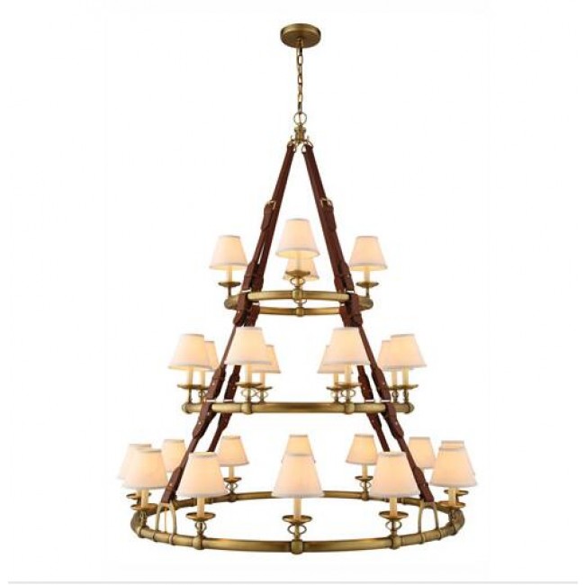 Brass 24-Light Chandelier