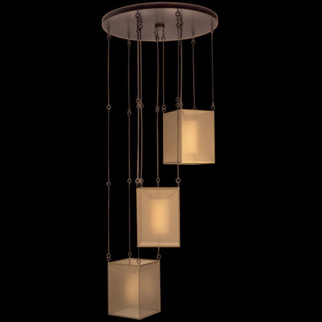 Three-Light Drop-Light in Bourbon Finish