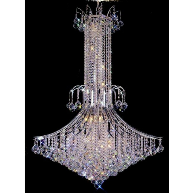 Brilliant 14 light Crystal chandelier dressed with 25% Full Lead crystal 
