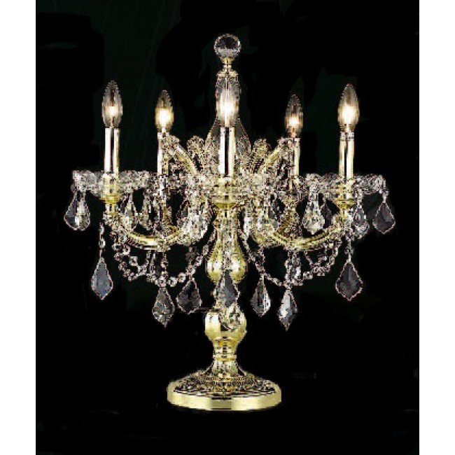 Maria Theresa 5-light table lamp in gold finish 