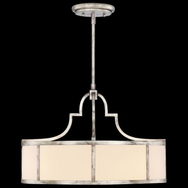 Three-Light Pendant in Platinized Silver Finish