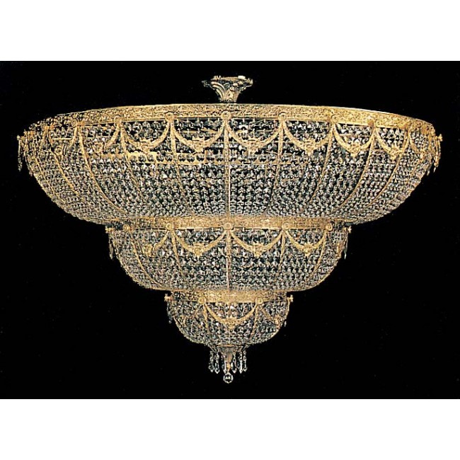 Entryway/ foyer crystal chandelier in gold plated finish