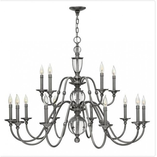 Nickel 15 Light Chandelier