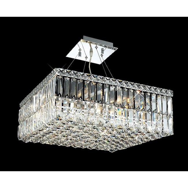 12 light polished chrome Contemporary Crystal Chandelier 