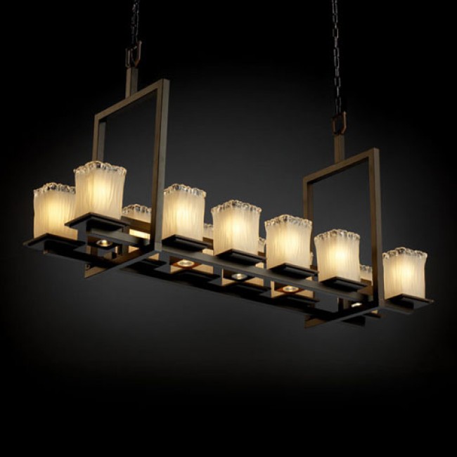  Dark Bronze Short Bridge Chandelier