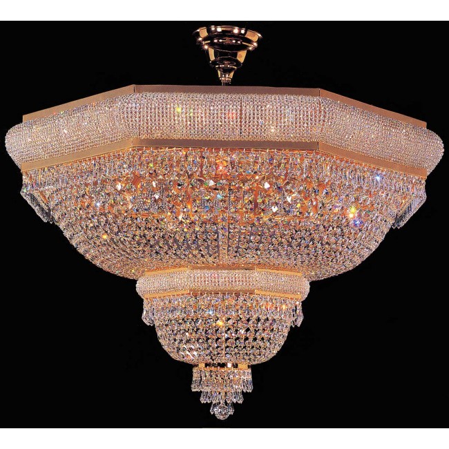 Entryway/ foyer crystal chandelier in gold plated finish