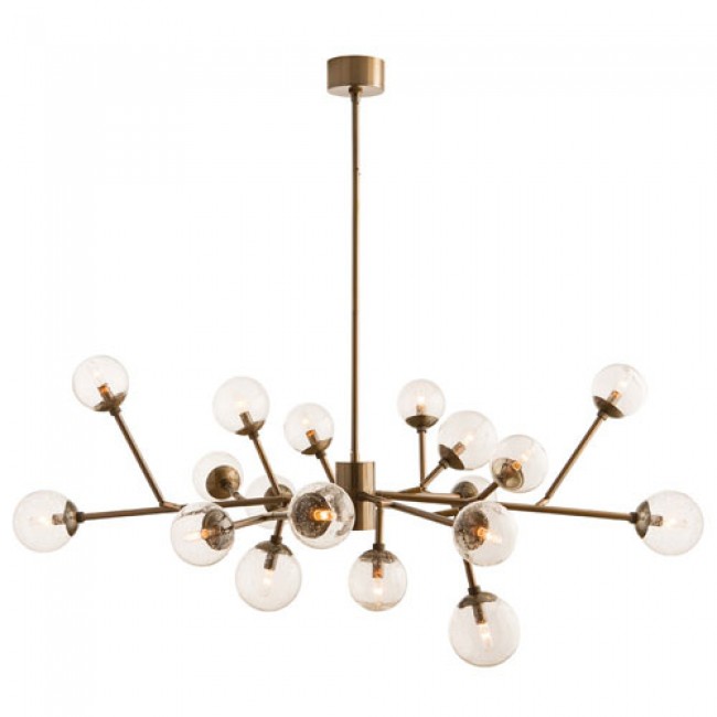 Dallas Vintage Brass 18-Light Chandelier