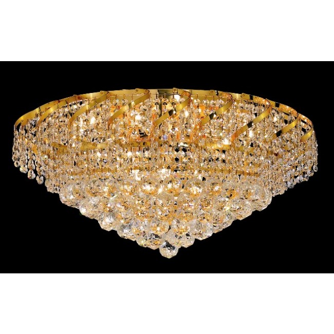 crystal flush mount ceiling light with 25% full lead crystals