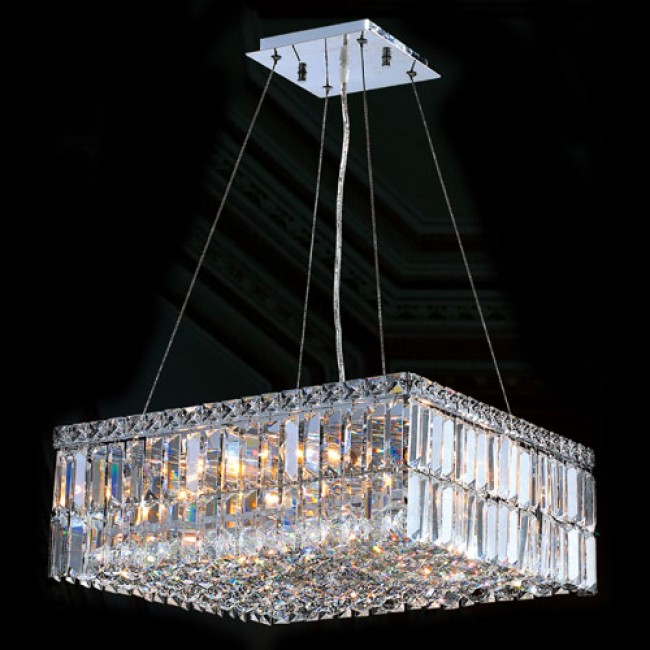 Corp Cascade 12-Light Chrome Finish with Clear-Crystals Chandelier