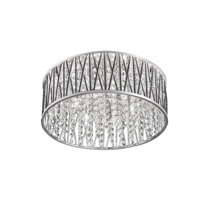 Polished Chrome Six Light Flush Mount