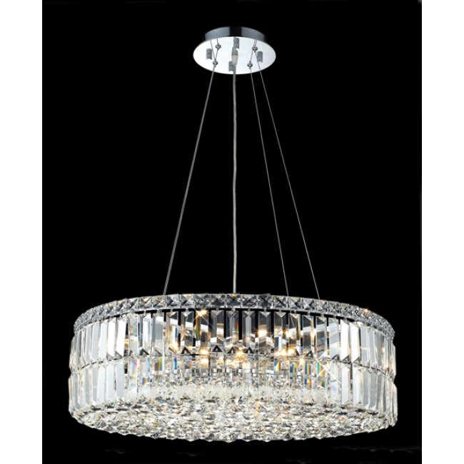 12 Light contemporary round crystal chandelier 