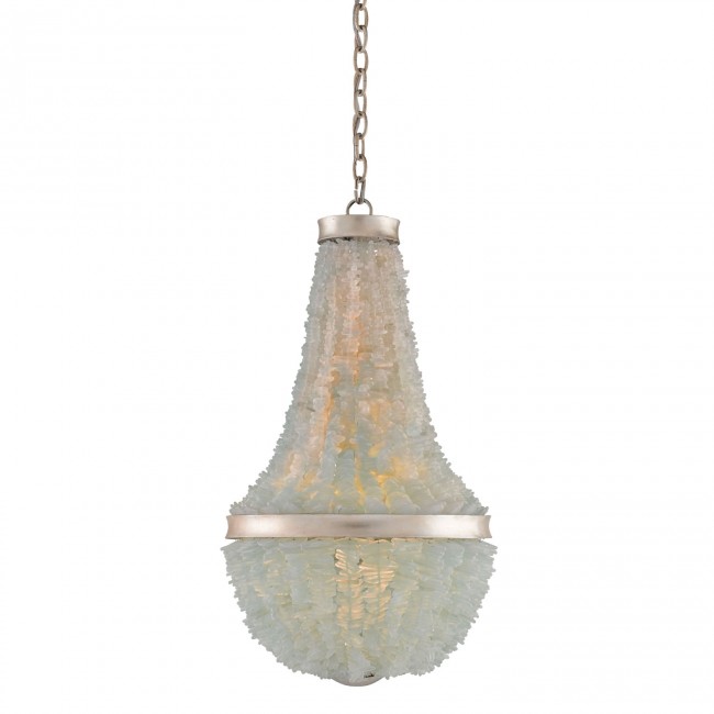 Silver Leaf Three-Light Pendant