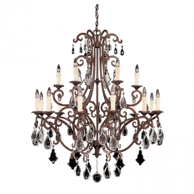 New Tortoise Shell Eighteen-Light Chandelier