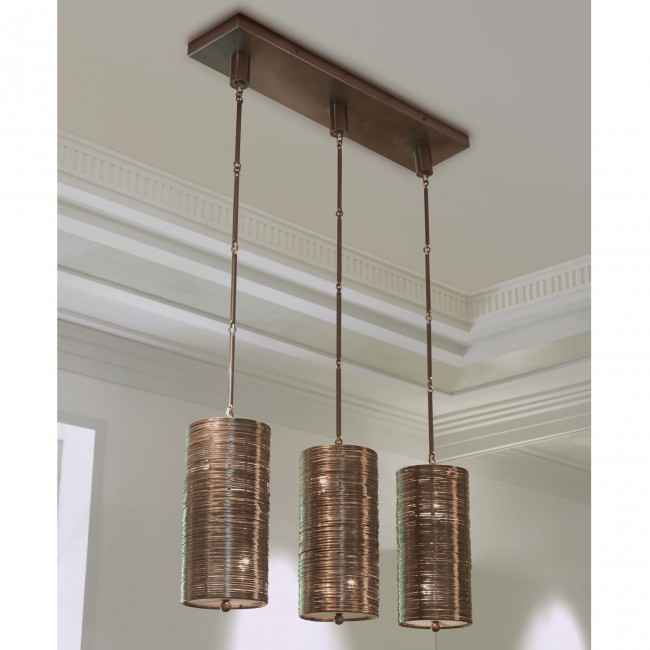 Bronze Coil Six-Light Pendant