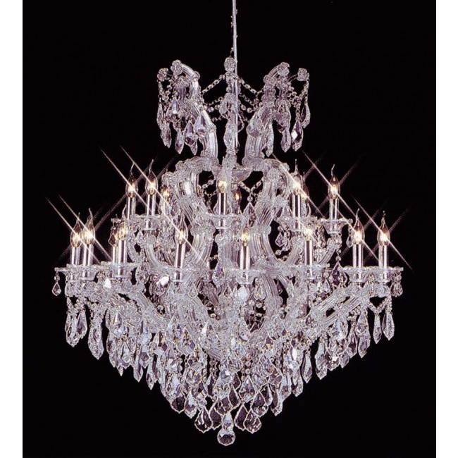 25 Lights Maria Theresa crystal chandelier dressed with clear crystals