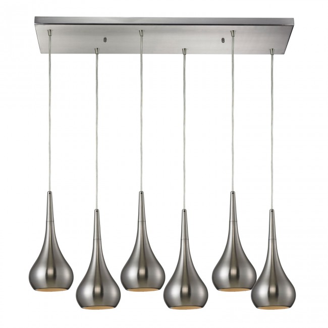 Lindsey Satin Nickel Six-Light GU10 Pendant
