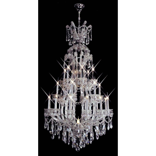 25 Lights Maria Theresa crystal chandelier dressed with clear crystals