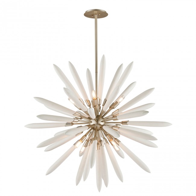 Silver Leaf Eight-Light Pendant