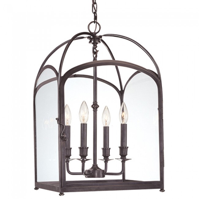 Oxford Old Bronze 22-Inch Four-Light Pendant