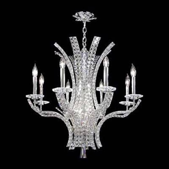 8 Light Eclipse Chandelier, Silve