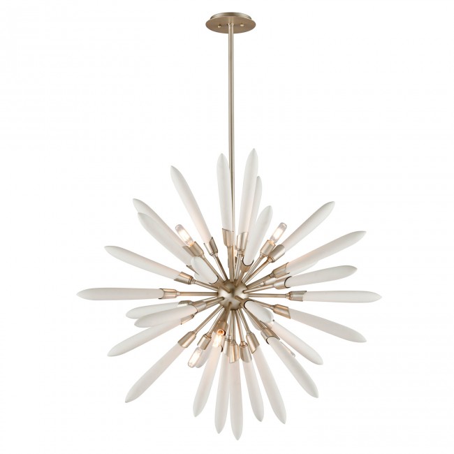 Silver Leaf Six-Light Pendant